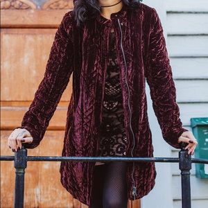 COPY - Free People Quilted Velvet Coat